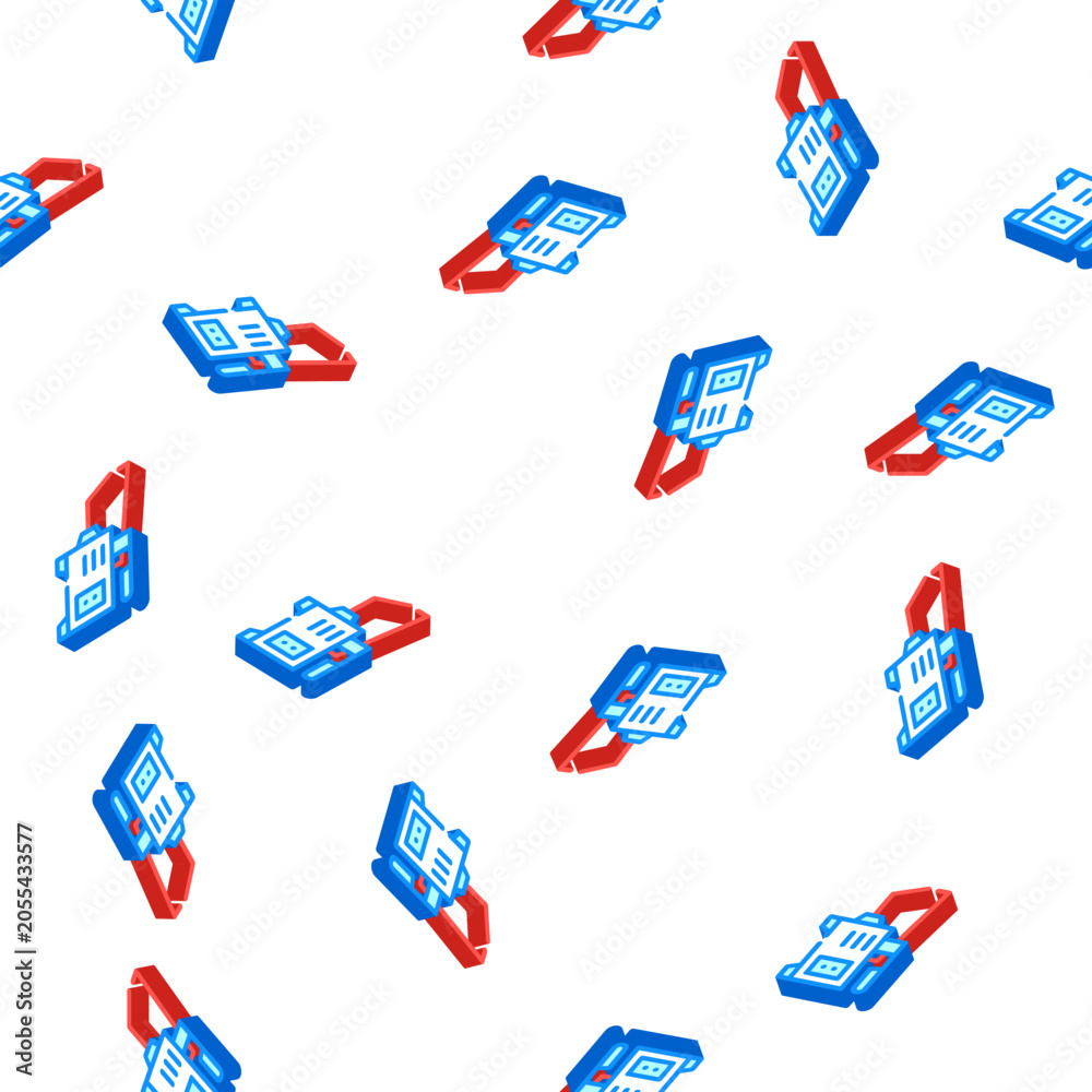 Fototapeta premium spot welding isometric seamless pattern. spot welding sign illustration