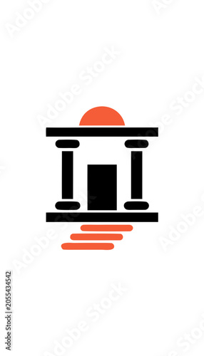 vector illustration of a greek column