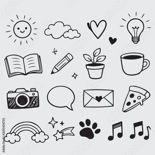 Hand Drawn Doodle Elements Collection