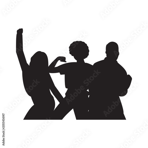 International Happy Youth Day Sillhouette