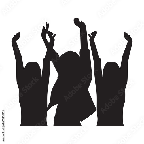 International Happy Youth Day Sillhouette