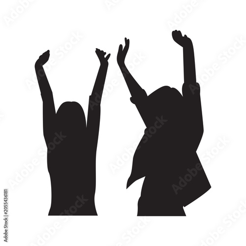 International Happy Youth Day Sillhouette
