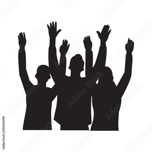 International Happy Youth Day Sillhouette