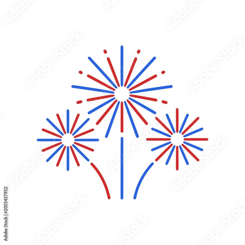 Minimal single firework burst icon featuring radiant spark lines and geometric symmetry. Clean SVG vector ideal for celebrations, festivals, holidays, parties, and event graphics.