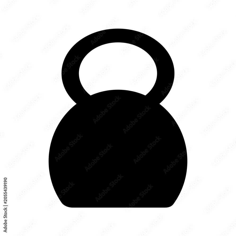 Fototapeta premium Kettlebell Icon Silhouette Vector Image