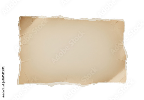 Cream colored sofa cushion isolated on white background
