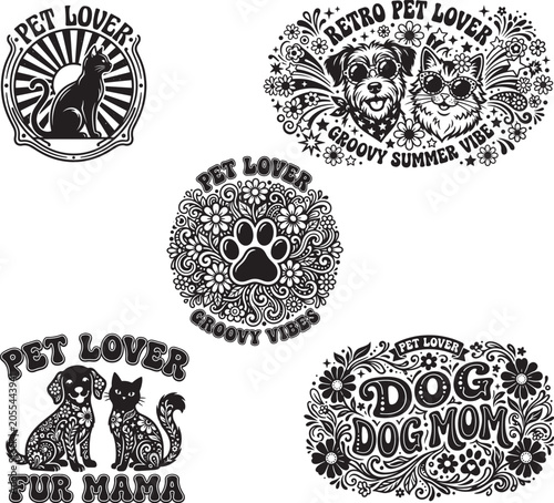 Retro Pet Lover SVG Bundle
