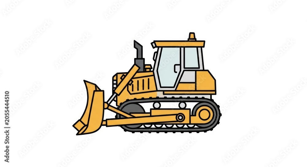 Obraz premium Heavy duty bulldozer construction equipment.