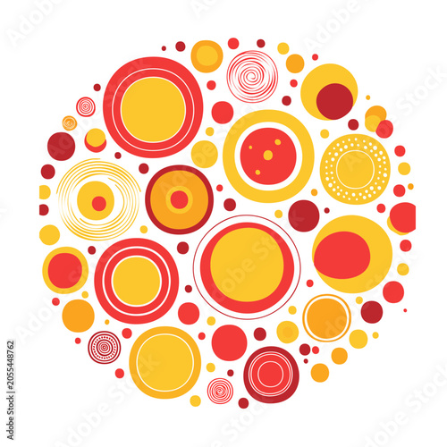 Retro circles pattern design