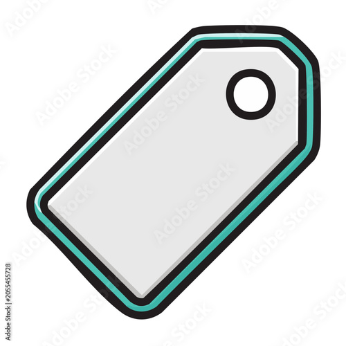 Flat price tag icon