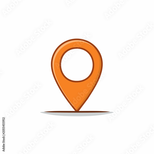 Orange Map Pin Icon