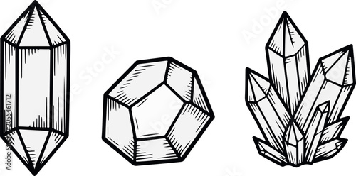Фотография crystal line drawing geometric gemstone illustrations