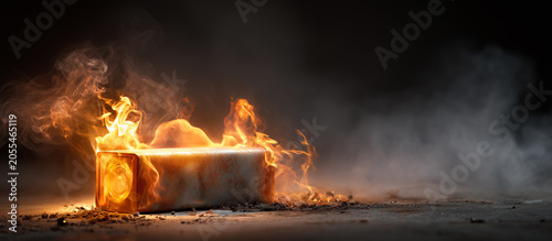 burning battery fire danger energy technology