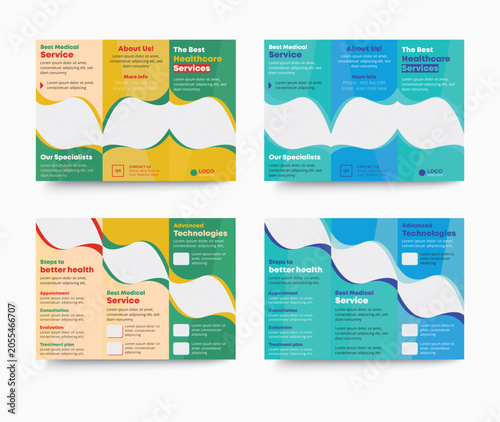 Medical healthcare trifold brochure design