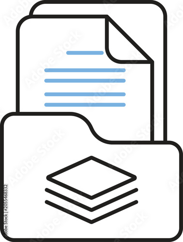 Icon portfolio representing on investment, financial planning, asset management, and business strategy