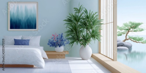 interior design of a bedroom.