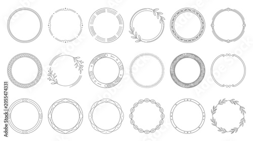 Fotografie Collection of various metal rings.