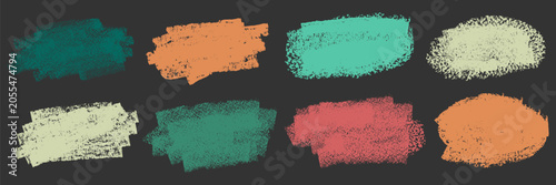Quadro su tela Chalk color effect and drawing background brush with chalkboard texture pattern