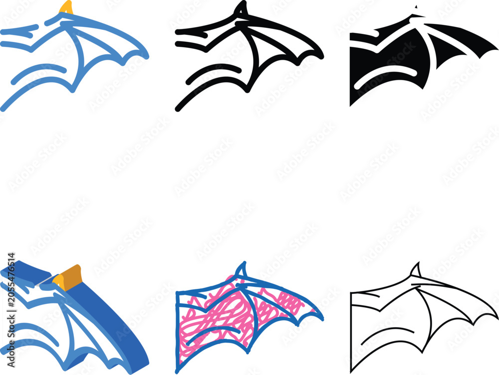 Naklejka premium gargoyle wing color series icon vector. gargoyle wing sign. isolated symbol illustration