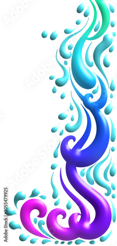 abstract blue background with waves