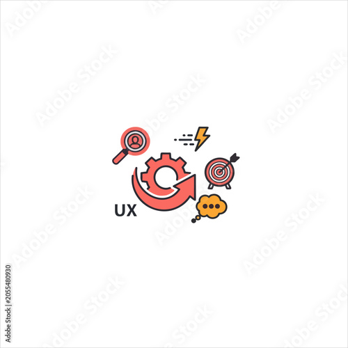 User Experience Optimization Process Featuring Target And Analytics Elements