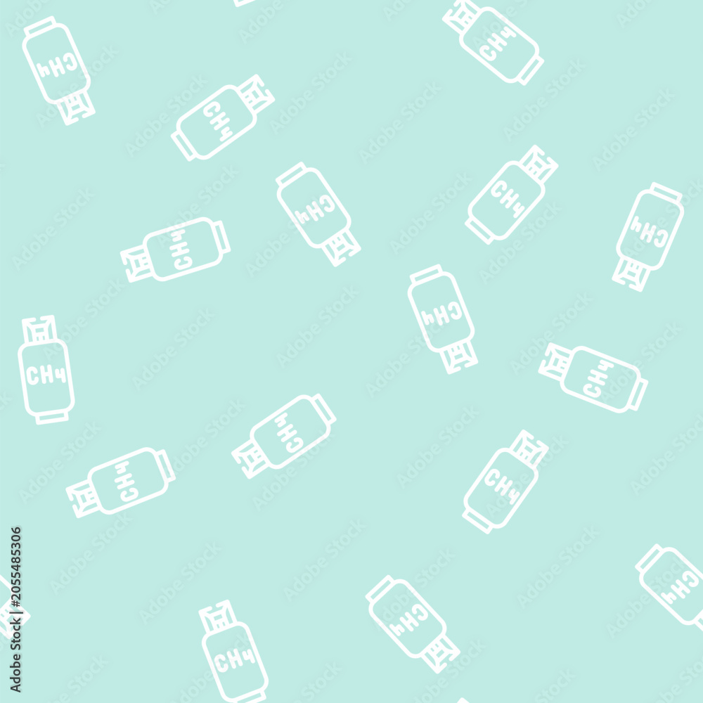 Fototapeta premium methane biogas line seamless pattern methane biogas thin line illustration