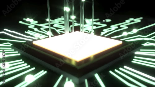 CPU GPU processor chip computer bg able to loop endless 4k