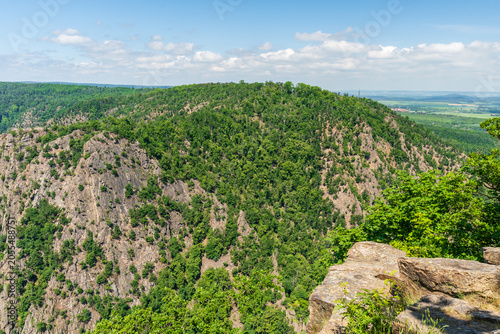Blick vom Hexentanzplatz im Harz, Deutschland