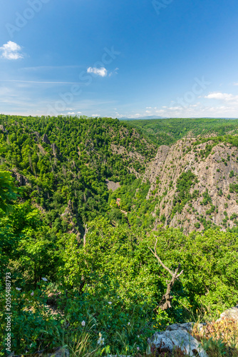 Blick vom Hexentanzplatz im Harz, Deutschland