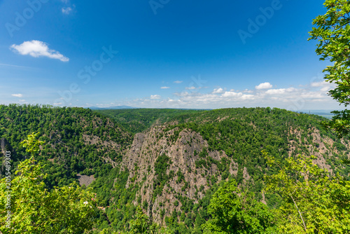 Blick vom Hexentanzplatz im Harz, Deutschland