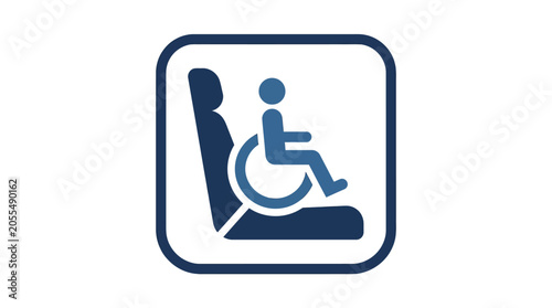 Accessible wheelchair sign symbol icon.