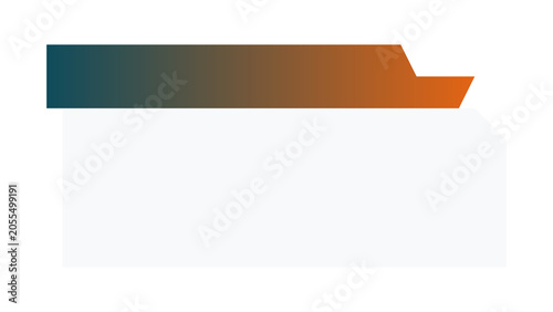 Modern news broadcast lower third banner graphic with sleek gradient design for video titles on transparent background