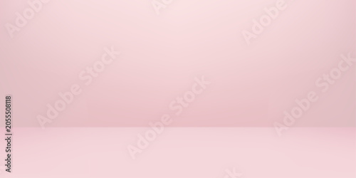 Quadro su tela Clean abstract limbo setting featuring pink gradient walls, soft illumination on empty stage