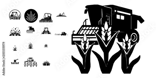 Tableau sur toile Crop Harvest Icon