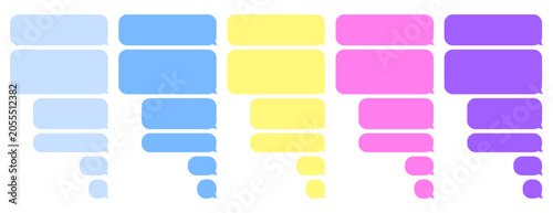 Foto Smartphone message template vector icons