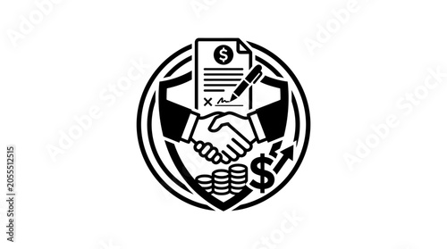 Tableau sur toile Handshake Business Agreement Partnership Deal.