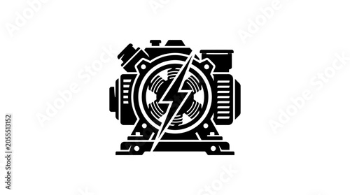 Bild auf Leinwand Electric Generator Industrial Power Machine.