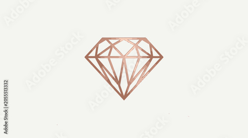 Foto Rose gold diamond gemstone jewelry.