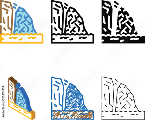 Принти на полотні breakaway iceberg disaster color icon vector