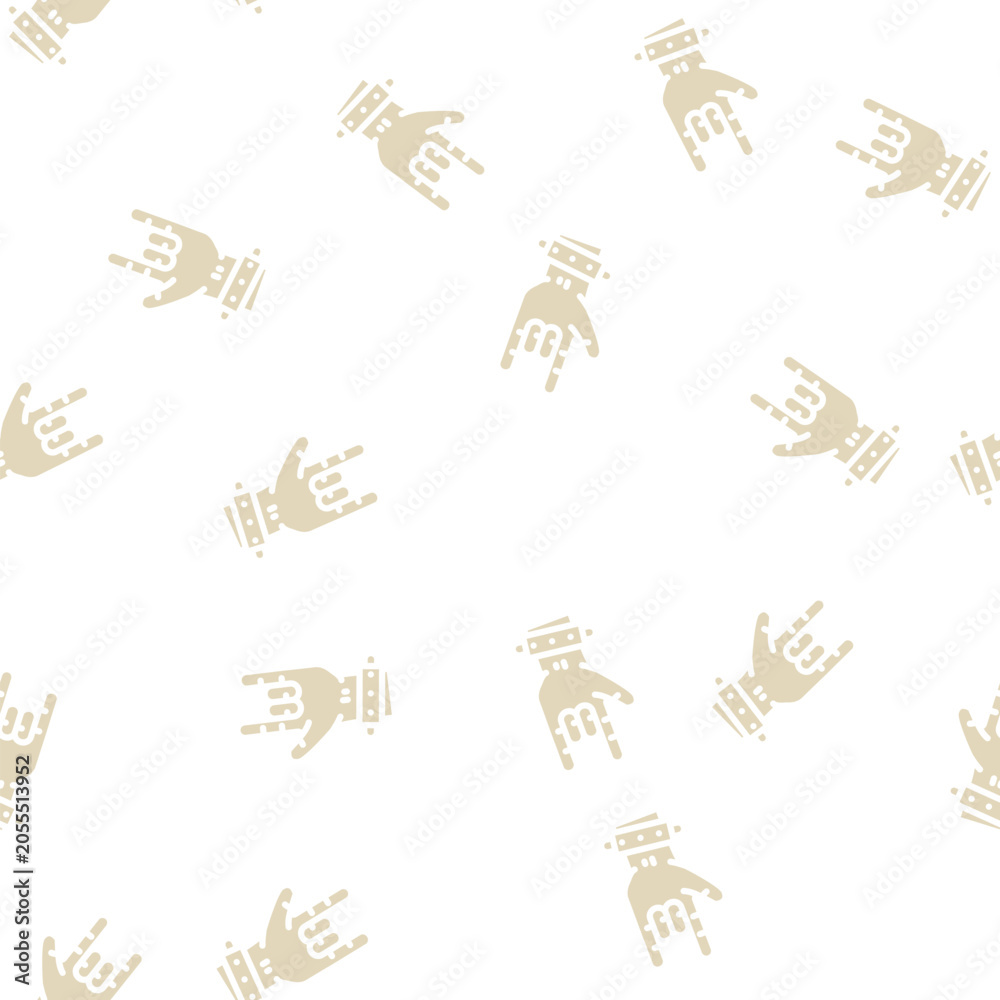 Obraz premium rock music glyph vector seamless pattern. rock music signthin illustration