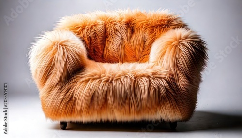 Luxurious Furry Armchair - A Cozy and Stylish Seating Option.