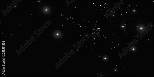 Принти на полотні A captivating celestial scene unfolds as countless stars twinkle and gleam against the vast, inky blackness of deep space