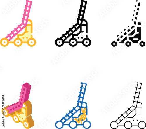 Slika na platnu siege ladder color icon vector