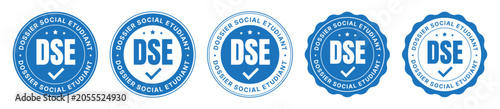 Fotografía DSE Student Social File Compliance Badge Collection with Verification Seals and