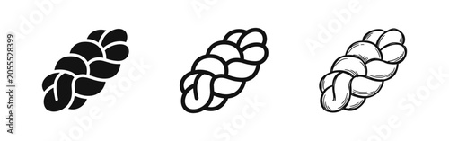Fotografía Braided icon set