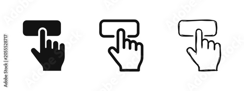 Fotografía Hand Clicking Button Icons