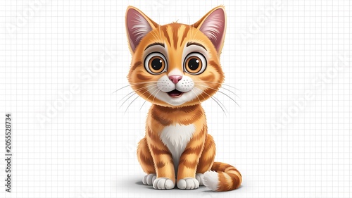 Cartoon orange cat