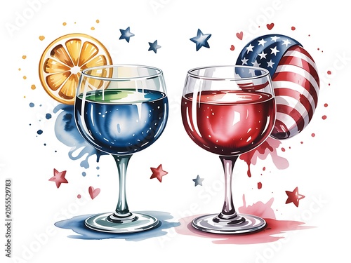 Charming wine glass illustration high resolution picture