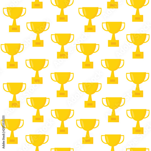 Seamless trophy pattern illustration for wallpapers, textiles