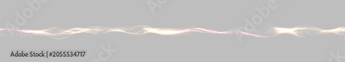 Konstfotografi Transparent png of golden curved dust line with glittering light ribbon effect and smooth gold swirl